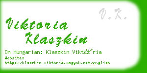 viktoria klaszkin business card